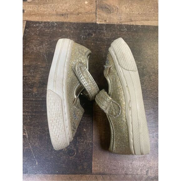 Children’s Place Little Kids 4 Sparkle Glitter Faux Leather Slip On Kitten Shoes - Picture 7 of 11